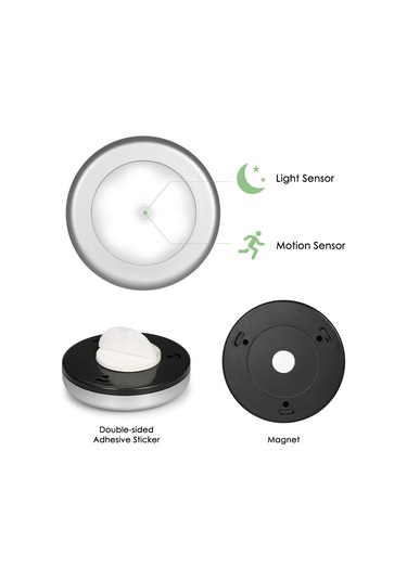 Symbee 3'lü Akıllı Hareket Ve Işık Sensörlü Led Gece Lambası, Pil İle Çalışır, Çift Taraflı Bantlı, Ch-613 Diğer