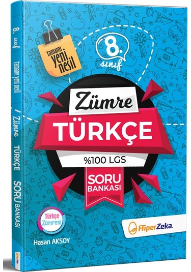 Hiper Zeka Yayınları 8. Sınıf Lgs Zümre Türkçe Soru Bankası Yni