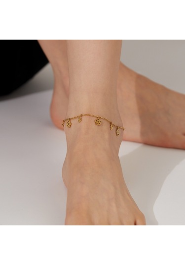 Sones Opk Gz196 Paslanmaz Çelik İskelet Çiçek Bileklik Altın