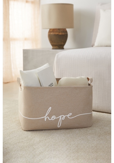 Ocean Home Textile Bej Renk Hope Sepet 42 x 31 x 25 cm