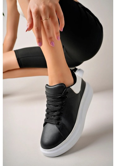 Luis A Costa Lc101 Siyah Arka Beyaz Bt Bağcıklı Kadın Ayakkabı Renkli