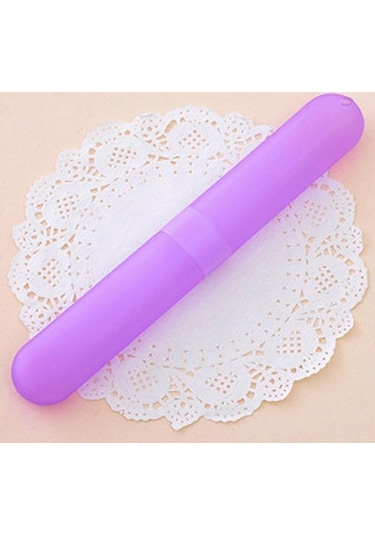 Pembe Yeni Taşınabilir Seyahat Yürüyüş Kamp Diş Fırçası Tutucu Kılıf Tüp Koruyucu Kapak Kutusu Pembe