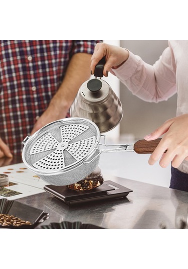 Homyl Kullanışlı Kahve Çekirdeği Kavurma Makinesi Paslanmaz Gümüş