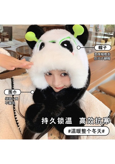 Şık Kışlık Polar Şapka, Kulaklıklı Kalın Ve Sıcak Polar Şapka, Stil 12 Beyaz