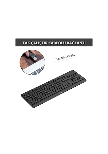 Philips Spk6238 Kablolu Türkçe Q Klavye Siyah