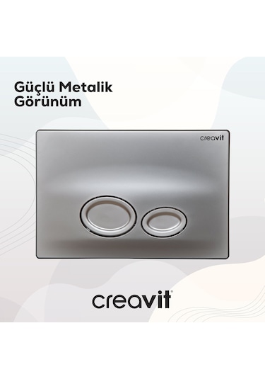 Creavit Drop Mat Gri Boyalı Kumanda Paneli  GP2002.00 Gri