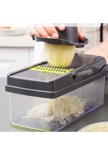 Novahub Sebze Kesici Seti - 15 Aksesuarlı, Eşit Kesim, Mutfak Yardımcısı Yeşil