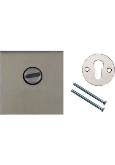 Çelik Kapı Kare Lüx Saten Rozet Tas