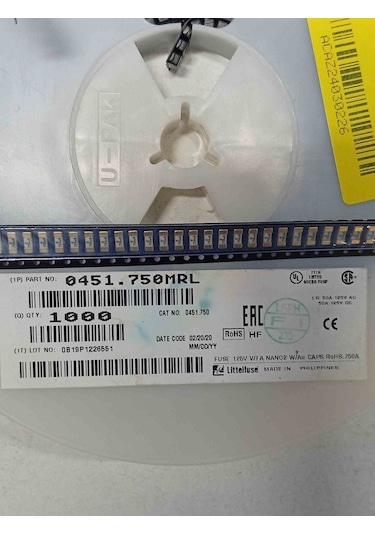0451.750mrl Littelfuse 2 Adet