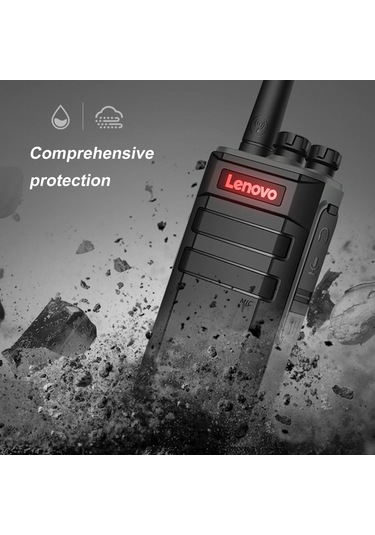 Reedark Lenovo N7 Walkie Talkie 430-440mhz 16 Kanal 3-10 Km Menzil 1700mah Pil Engellere Dayanıklı Siyah Gri Euro Standartı