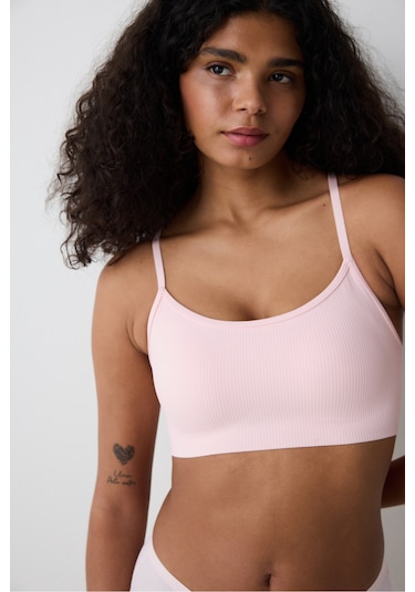Penti Ribbed Micro Bonding Pembe Üst
