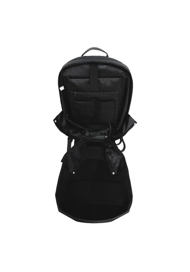 Led Kırmızı Göz Maskeli Akıllı Sırt Çantası - Sert Kasa, Usb Şarj Girişli Teknolojik Çanta Siyah