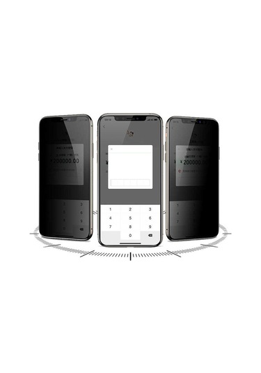 Zeyline iPhone 15 Pro Uyumlu Davin 5d Privacy Cam Zore Ekran Koruyucu