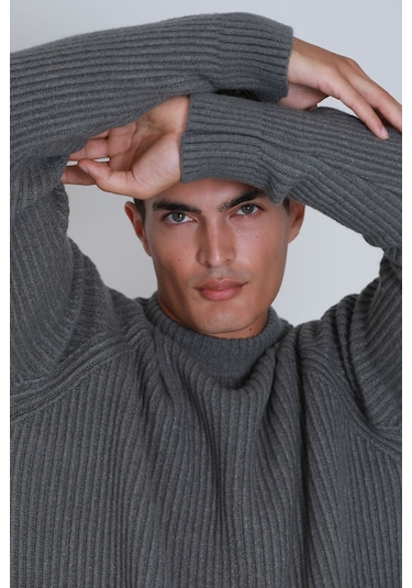 Lufian Terra Erkek Kazak Duman Yeşili Duman Yeşili 112090136100692 Duman Yeşili