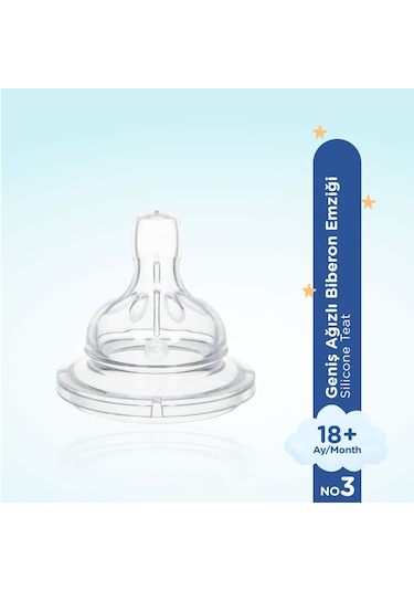 Wee Baby  Silikon Biberon Emziği Yoğun Akış No:3 18+ Ay