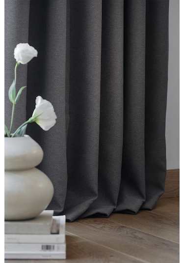Terra 140x270 Cm 2 Adet Blackout Fon Perde Gri