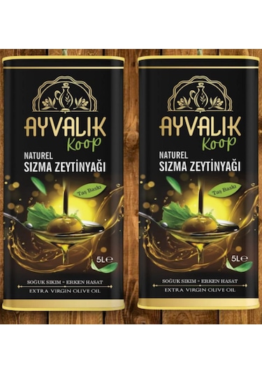 Ayvalık Koop Ayvalık Soğuk Sıkım Natürel Sızma Zeytinyağı 2 x 5 L