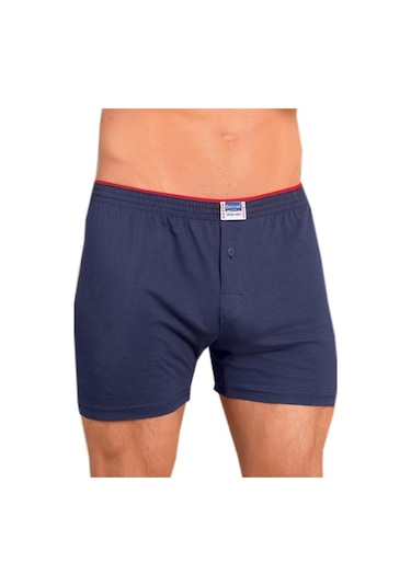 Berrak 1099 Düğmeli Erkek Boxer Penye 3'Lü