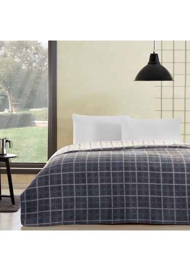 Taç Edwin Pamuk Çift Kişilik Battaniye Antrasit 000000001500215344 Antrasit