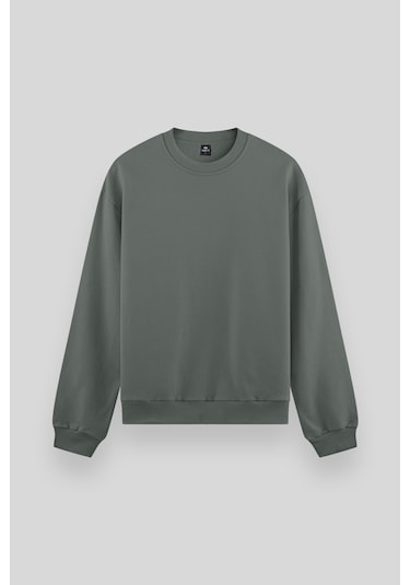 Tommy Life Çağla Basic O Yaka Rahat Form Erkek Sweatshirt - 88053 Çağla