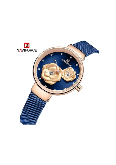 Mavi Naviforce Kadınlar Lüks Gül Altın Kol Saati Bayanlar Moda Sainless Çelik Analog Kuvars Saatler