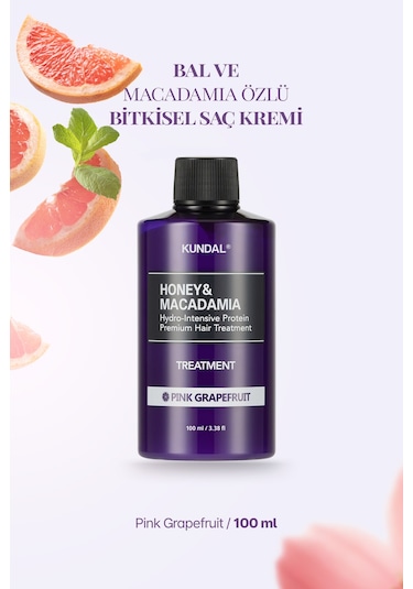 Yoğun Nemlendirici Ve Besleyici Saç Kremi Kundal Honey & Macadamia Protein Treatment Pink Grapefruit