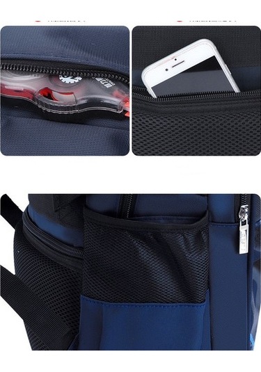 Okula Dönüş Ilkokul Öğrencileri Büyük Kapasiteli Su Geçirmez Sırt Çantası 3 Adet Cy9omr Lacivert