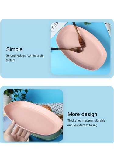 Mavi Pratik Kaymaz Taban Yemek Tabağı Yaygın Olarak Kullanılan Çizilmez Plastik Yemek Tabağı