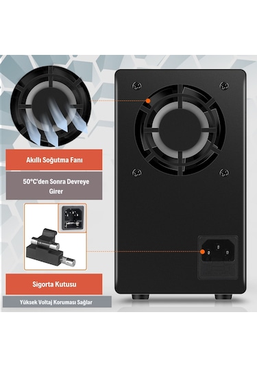 Smartgift Ayarlanabilir 30V/10A SMPS DC Güç Kaynağı Ayarlı Voltaj Regülatörü
