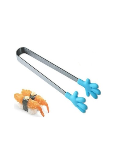 Tongxida Silikon Paslanmaz Çelik Piş. Mutfak Buz Maşası, Mavi Mavi