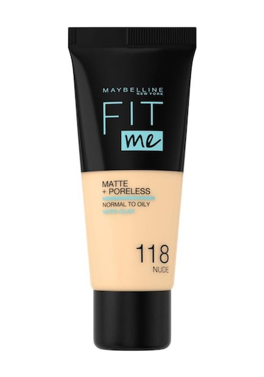 Maybelline New York Fit Me Matte+Poreless Fondöten 118 Nude 30 ML