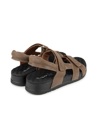 Muya Sagrado Anatomik Memory Foam Topuk Dik. Masaj Taban Erkek Terlik Vizon Vizon