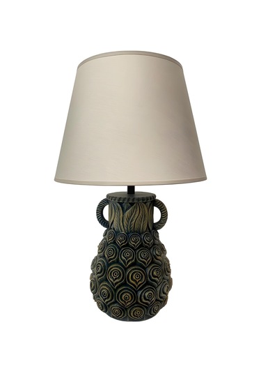 Rose Antrasit Gold Polyester Abajur Antrasit