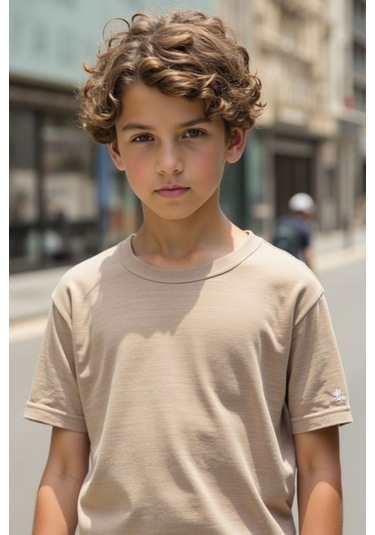 Vizon Çocuk T-shirt Kız Erkek Unisex %100 Pamuk Vizon