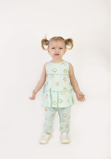 Harika Kids Kız Bebek Tunik Model Alt-üst Takım 001