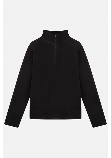 Urbanwild Polar Yarım Fermuarlı Siyah Siyah