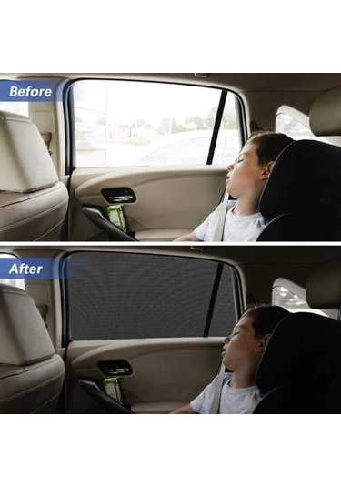 Fochsia Siyah 4 Parça Araç Güneşlik Seti Ön Arka Cam Panjur Karavan Rv Perdesi Üstün Koruma