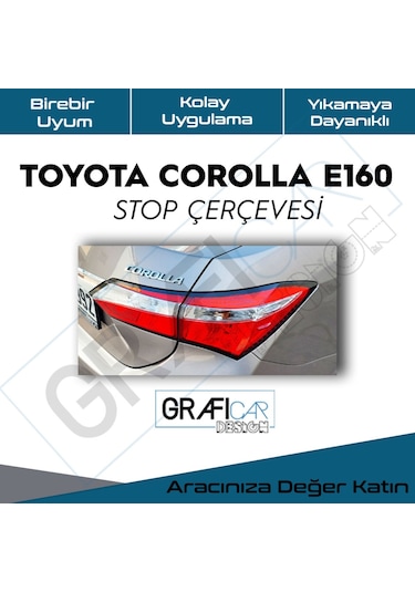 Grafıcar - Toyota Corolla E160 Stop Çerçeve Stıcker
