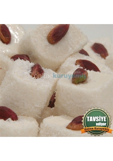 Online Kuruyemiş Antep Fıstıklı Beyaz Lokum 1000 Gr