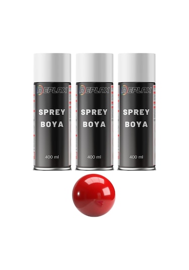 3 Adet Ral 3020 Trafik Kırmızı Sprey Boya 400 Ml.