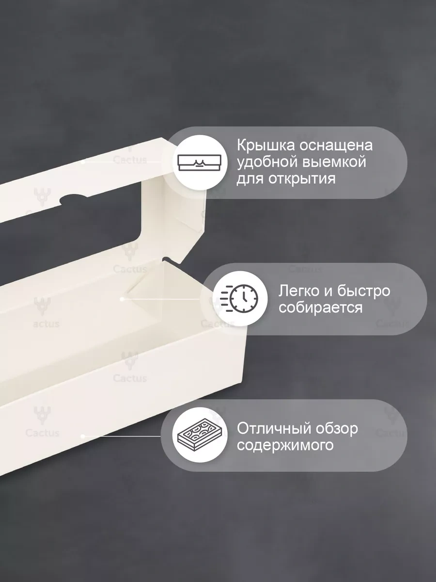 Cactus 500 Ml Pencereli Kraft Çikolata Kutusu, 50 Adet 208474286