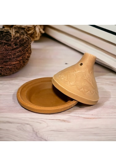 Tajin Tencere Fas Güveci 2 Kişilik 20x25 cm Toprak