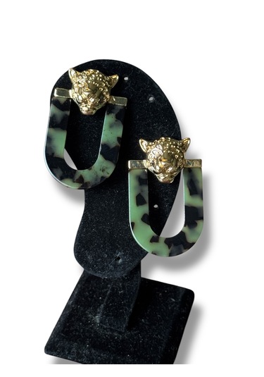 Sallantılı Oval Jaguar Bijuteri Küpe