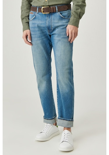 Wrangler Erkek Texas Slim Fit Dar Kesim Normal Bel Esnek Pantolon 673w12s004 Lacivert