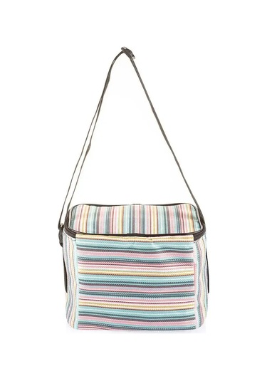 Ns Reliable Kamp Piknik Termal Soğutucu Yalıtımlı Buzluk Termos Çanta - 920 Çizgi Desenli Çok Renkli