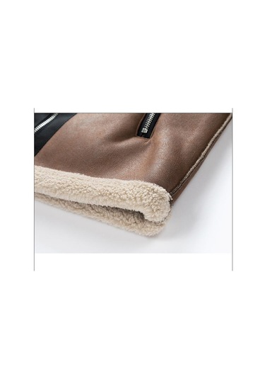 Sımıcg Sonbahar Ve Kış Ceketleri Erkek Deri Ceket Kahverengi