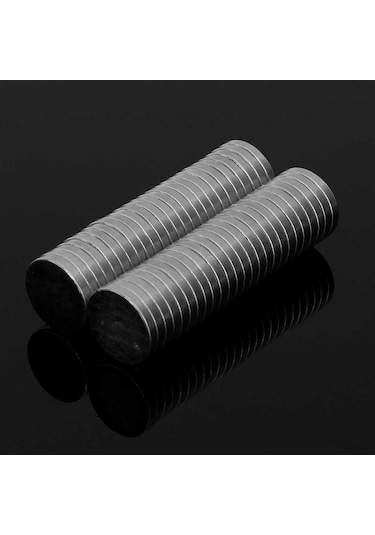 50 Adet Çap 12Mm X Kalınlık 2Mm Yuvarlak Güçlü Neodyum Mıknatıs