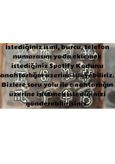 Pleksi İngilizce Burç Anahtarlık - Başak - İsim Eklenebilir
