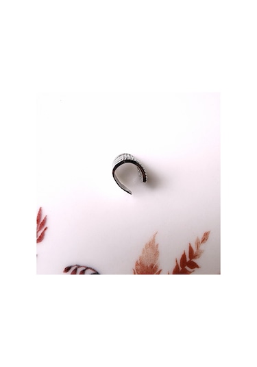 Çoklu Earcuff Gümüş Renkli Sıkıştırmalı Kıkırdak Küpesi Renkli