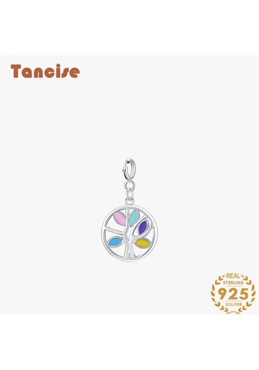 Tancise 925 Ayar Gümüş Klasik Moda Kişilik Kadın Kolye Moda Hediye Çok Renkli